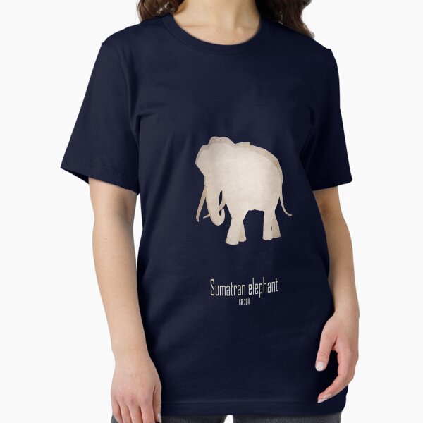 Sumatran elephant - Endangered and extinct species (dark background) Essential T-Shirt