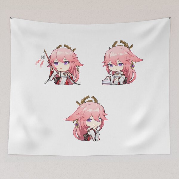 Item preview, Genshin Impact Chibi Yae Miko Sticker Pack designed and sold by trevitea.