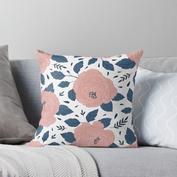 Item preview, pink floral pattern designed and sold by stickers-packs.