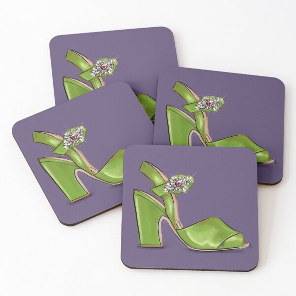 Item preview, Green satin and ruby heels designed and sold by purpuraimperial.