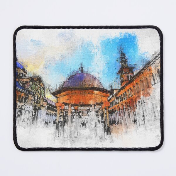 Artikelvorschau, Damaskus, Syrien – Historische Stadt, Aquarell-Architektur-Kunstdruck entworfen und verkauft von NadalArtStudio.