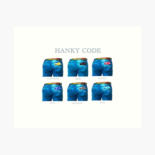 6 Hanky Codes Art Print