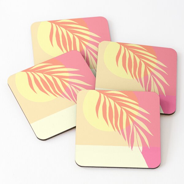 Item preview, Palms Over Moon Sun, Peach Pink Yellow View from the Island Sunrise Sunset designed and sold by WildCanyon.