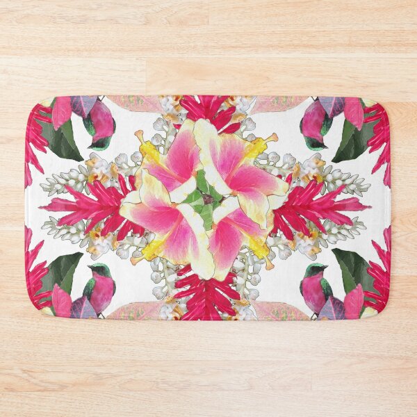 Item preview, Hawaiin Bird and Flower kaleidoscope digital painting - Tropical designed and sold by BrushIdyl.