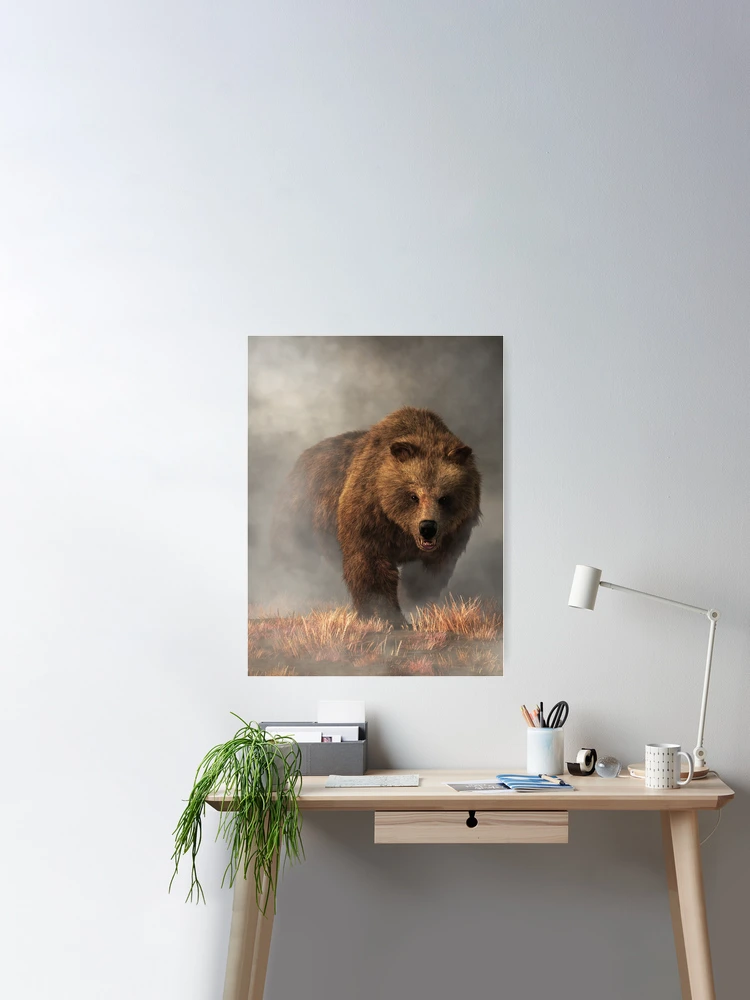 Grizzly Bear with Sunglasses Poster for Sale by Digital Art Works Hub