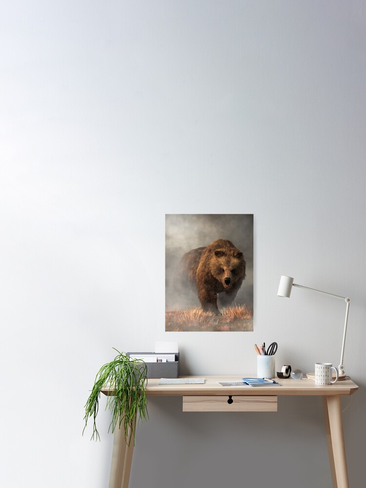 Grizzly Bear with Sunglasses Poster for Sale by Digital Art Works Hub