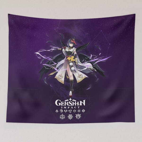 Item preview, Kujou Sara Electro Character Genshin Impact designed and sold by genshinwaifus.