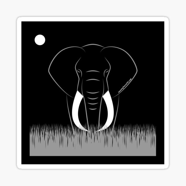 Elephant In The Moonlight | Twenty Four Wild Sticker