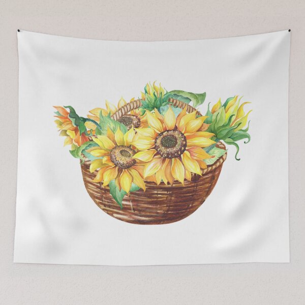 Item preview, Yellow Sunflower Basket designed and sold by silviaol.