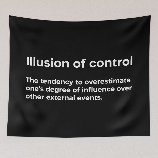 Item preview, Illusion of control white designed and sold by EdimQuotes.