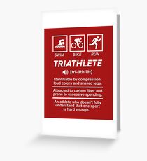 Triathlete Triathlon Definition Swim Bike Run Greeting Card
