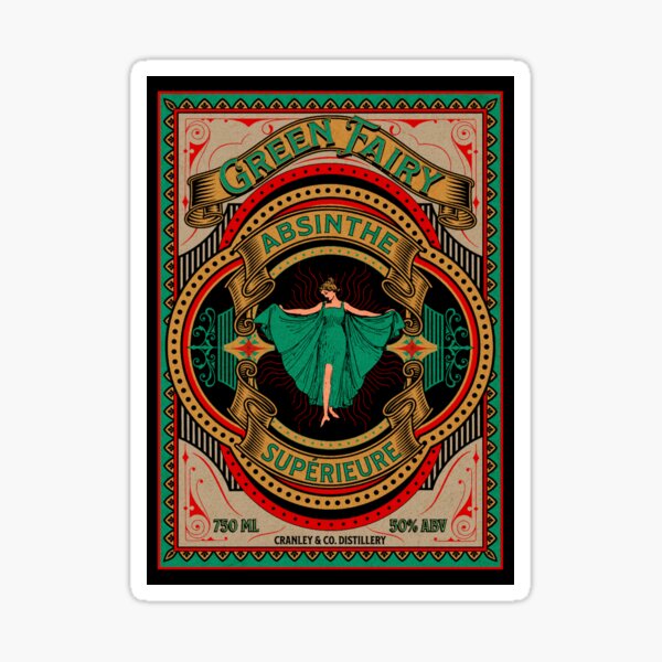 Green Fairy Absinthe Sticker