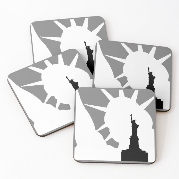 Item preview, Liberty statue - New York - in two tone White, original artwork designed and sold by Elizabeth-Banks.