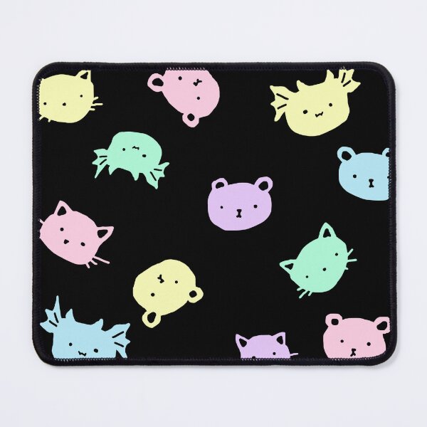 Item preview, Bears, Dragons, and Cats, Oh My! Pastel on Black designed and sold by DevinCrystie.