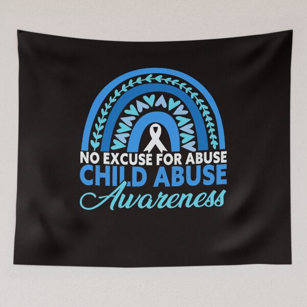 Item preview, Blue Ribbon No For Child Abuse Excuse Prevention Month April designed and sold by TomGiantDesigns.