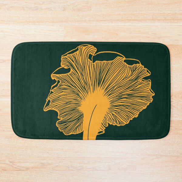 Item preview, Chanterelle Drawing Yellow on Green designed and sold by SaltyRaven.