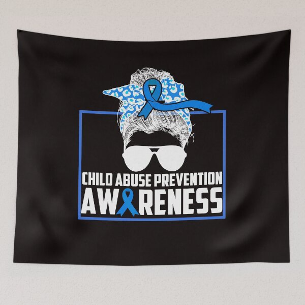 Item preview, Blue Ribbon Child Abuse Awareness Month Prevention Support designed and sold by TomGiantDesigns.