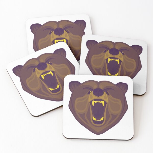 Item preview, Growling Bear Head - Brown Bear designed and sold by The Love Quill.
