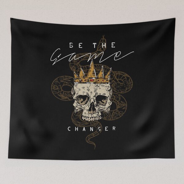 Item preview, Be Change - Head Skull Snake Crown King Game - Graffiti Motivation Changer - Quote designed and sold by Stephen Scharf.