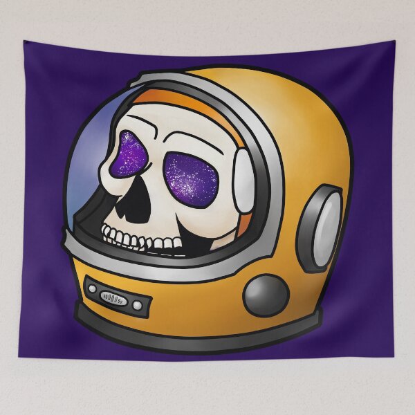 Item preview, Starry-Eyed Astronaut Skull designed and sold by gnomeskillet.