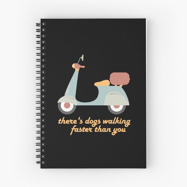 Item preview, Moped in fun retro colors, "dogs walking faster than you" (Izzard quote) designed and sold by Ofeefee.