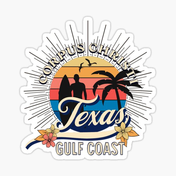 Copeland's Surf Shop Texas  Vintage Style Travel Decal surfing sticker Galveston 
