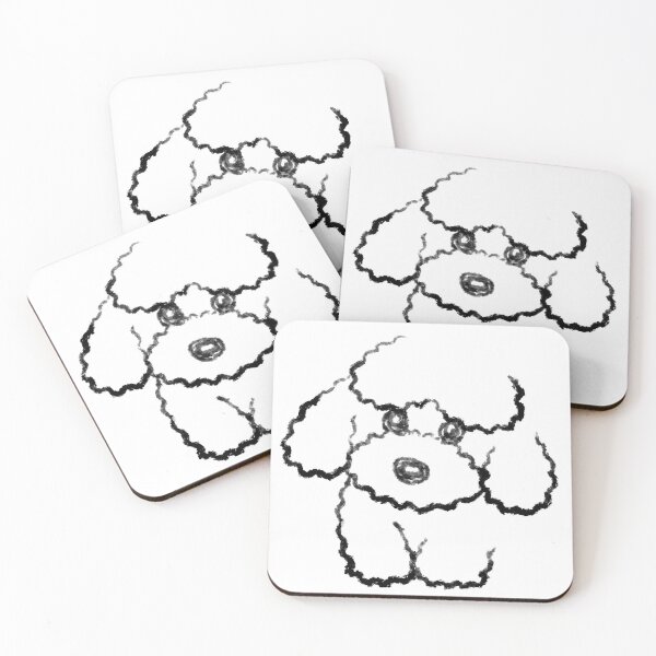Item preview, Monochrome Sketch of a Toy Poodle designed and sold by Toru Sanogawa.