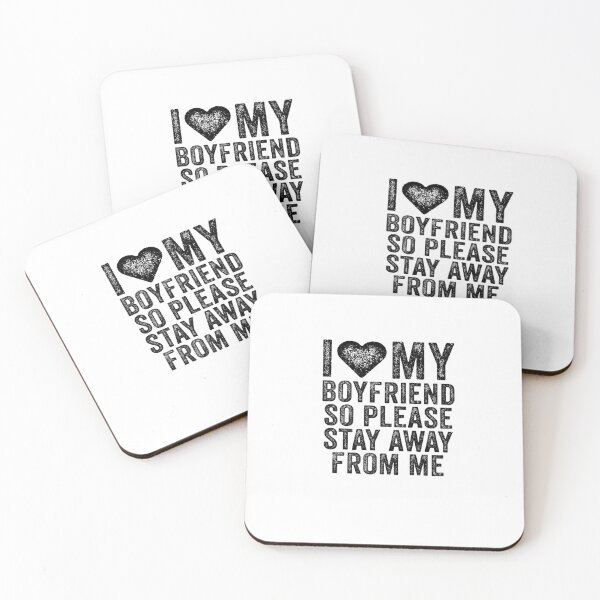Item preview, I Love My Boyfriend Heart So Please Stay Away From Me Premium T-Shirt designed and sold by shop   luisant.