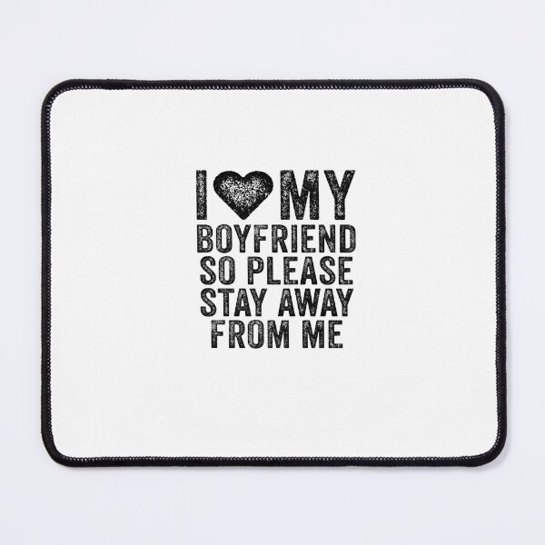 Item preview, I Love My Boyfriend Heart So Please Stay Away From Me Premium T-Shirt designed and sold by shop luisant.