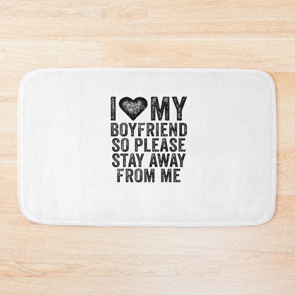 Item preview, I Love My Boyfriend Heart So Please Stay Away From Me Premium T-Shirt designed and sold by shop   luisant.