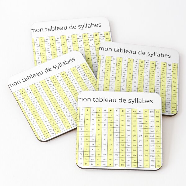 Item preview, mon tableau de syllabes pour la classe CP CE1 designed and sold by galaxy360.
