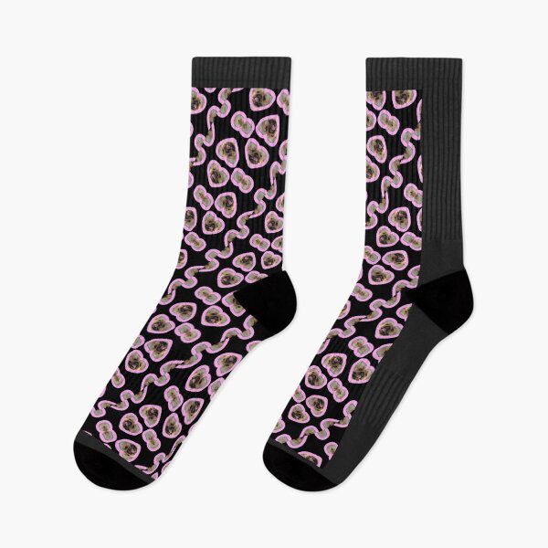 Item preview, Pekinese Dog In Pink Heart Abstract Seamless Pattern Design  designed and sold by HarlemsGee.