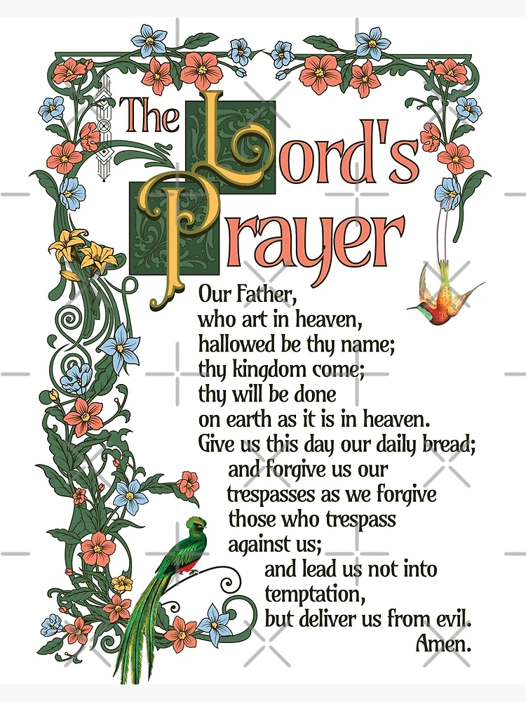 the-lord-s-prayer-art-board-print-for-sale-by-brynscully-redbubble