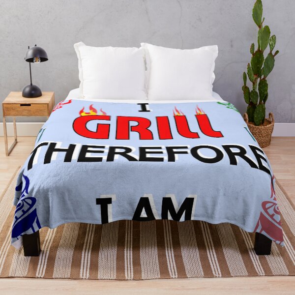 Item preview, I GRILL Therefore I Am - Grill Lovers and BBQ Enthusiasts designed and sold by ThisNThatImages.