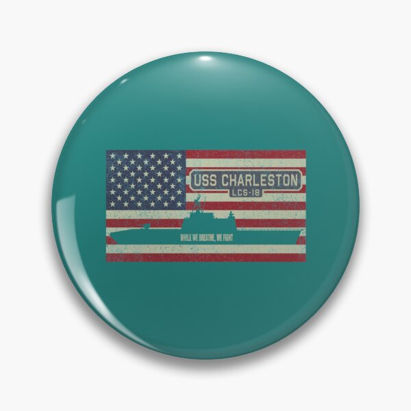 Item preview, USS Charleston LCS-18 Küstenkampfschiff der Unabhängigkeitsklasse Vintage USA American Flag Gift Cla designed and sold by arcadeshirtsdd.