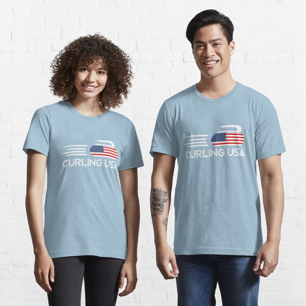 usa curling t shirt