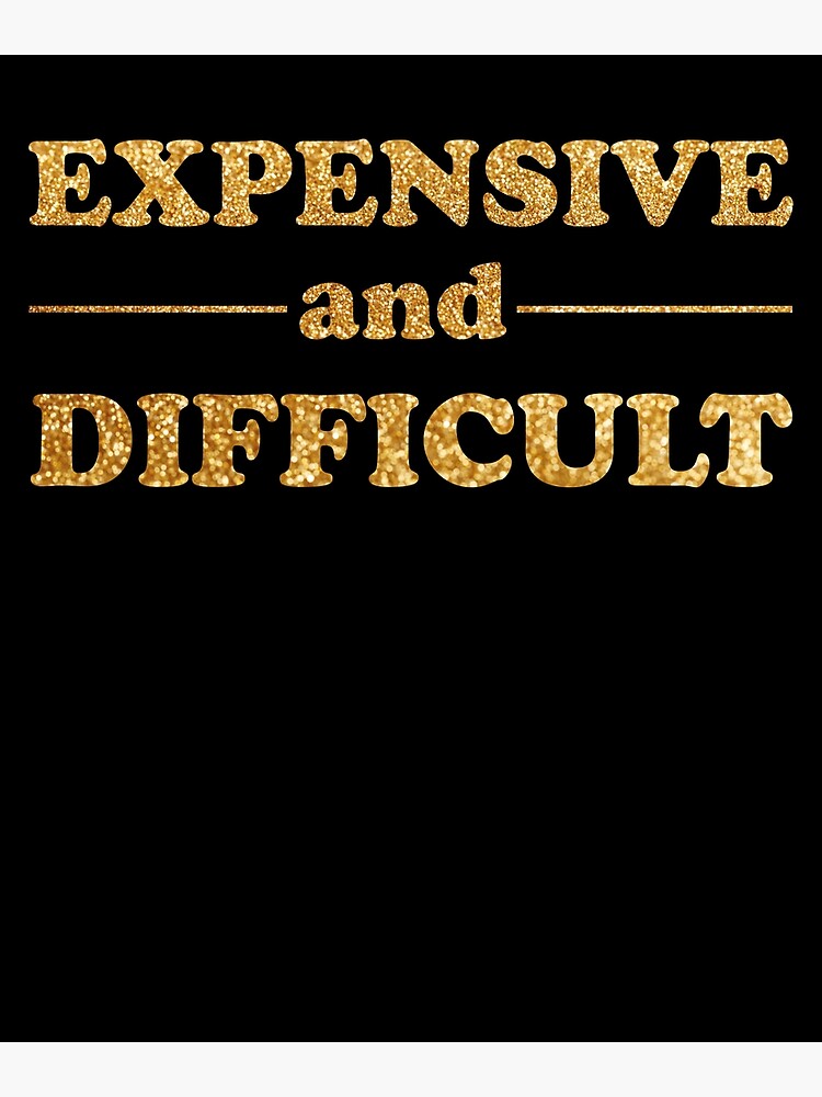 Disover Funny Sarcastic Expensive And Difficult Cool Expensive Premium Matte Vertical Poster