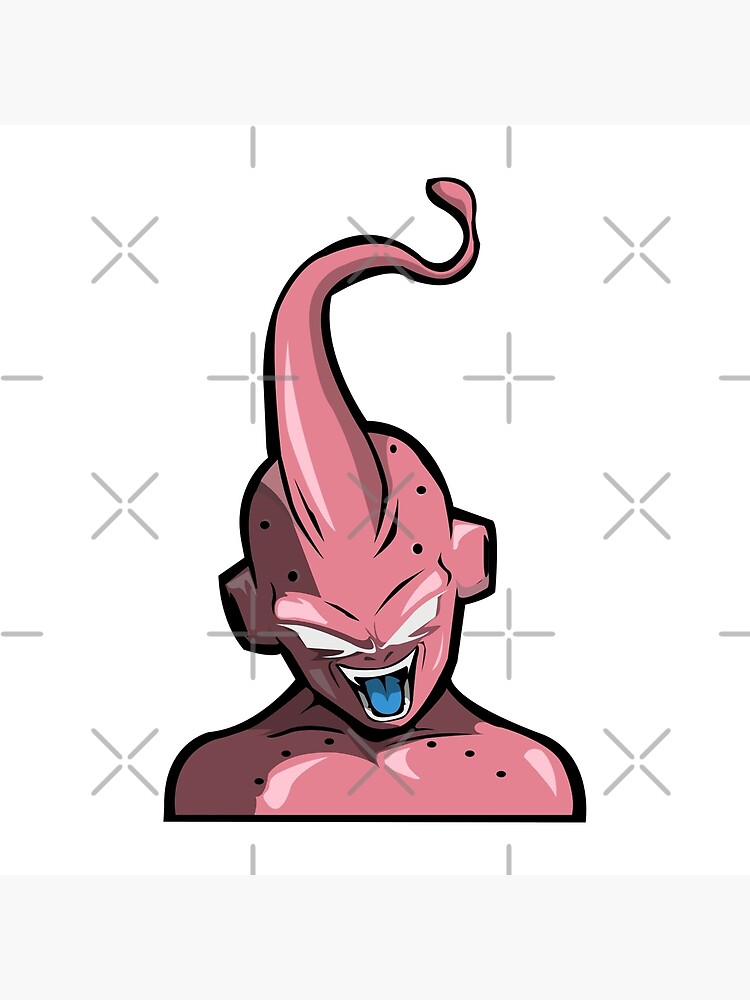 Kid buu Dragon Ball Z Face - Drawing DBZ Majin Buu Poster by eLedesign22