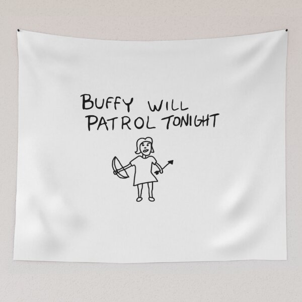 Item preview, Buffy Will Patrol Tonight Poster designed and sold by DeclanDavida.