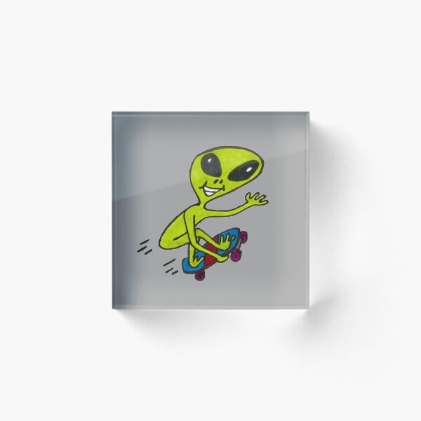 Item preview, Cool Alien Skateboarding Hand Drawn Artwork designed and sold by BITTER-BOY.