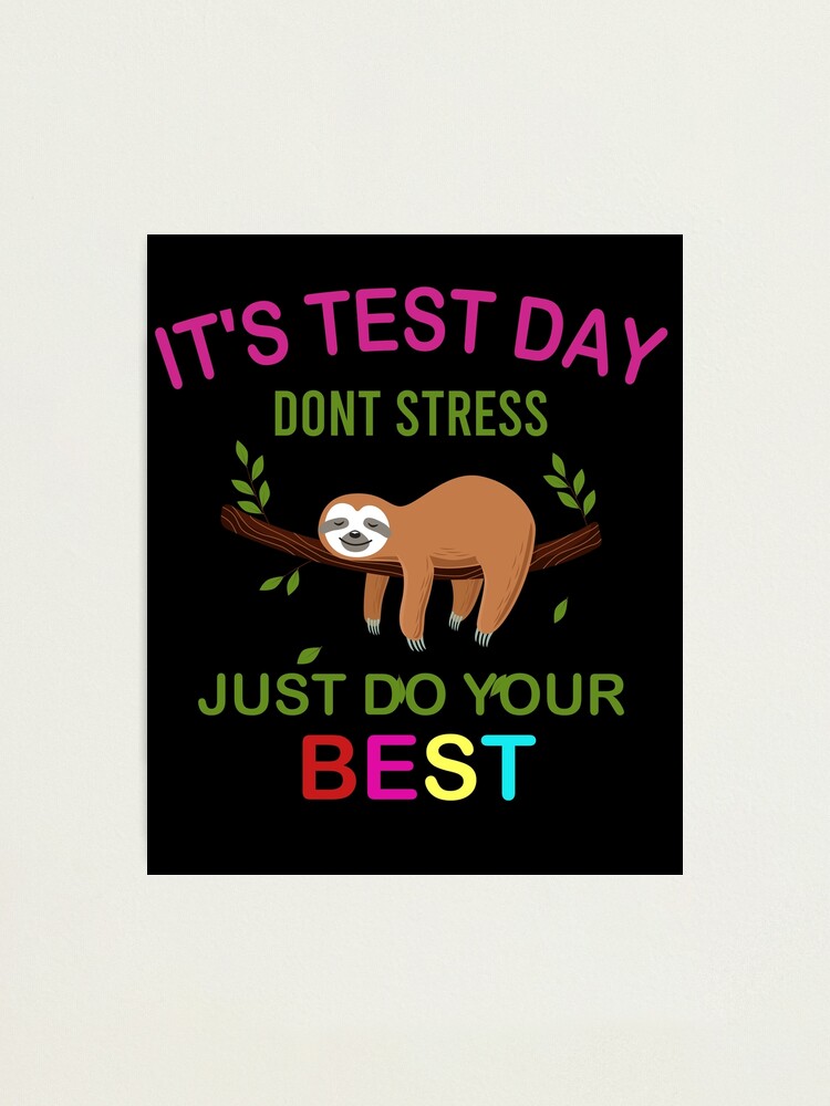 Keep Calm Rock The Test Sloth Teacher Exam Testing Tshirt Keep Calm Rock The Test Sloth Teacher Exam Testing Tshirt