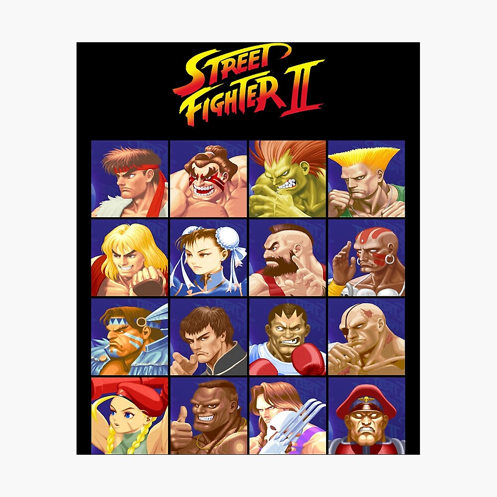 Street Fighter II - All Characters - Digital Print