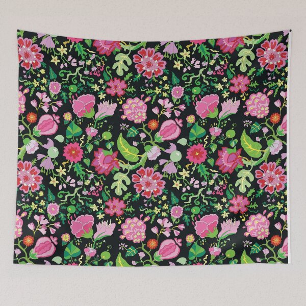 Item preview, Flowers Repeating Pattern Red flower designed and sold by Luna Doodle Design.