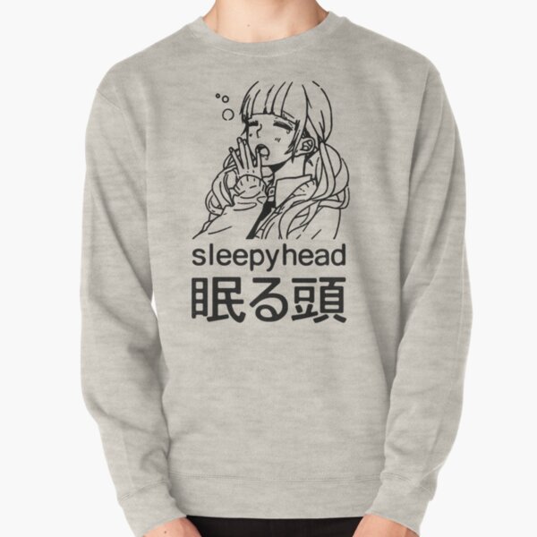 sleepyhead print Pullover Sweatshirt