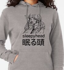 sleepyhead print Lightweight Hoodie