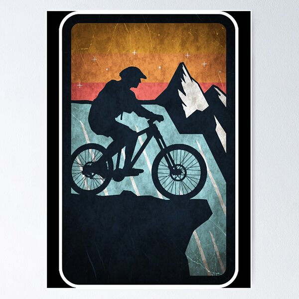 Item preview, Mountain biker waterfall retro vintage nature  designed and sold by KimberlyY49870.