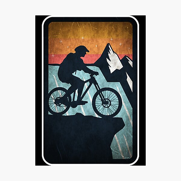 Item preview, Mountain biker cascada retro vintage naturaleza designed and sold by KimberlyY49870.