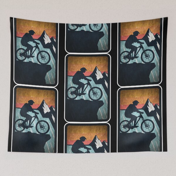 Item preview, Mountain biker waterfall retro vintage nature  designed and sold by KimberlyY49870.
