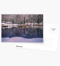 Silence in the winter lake Postcards
