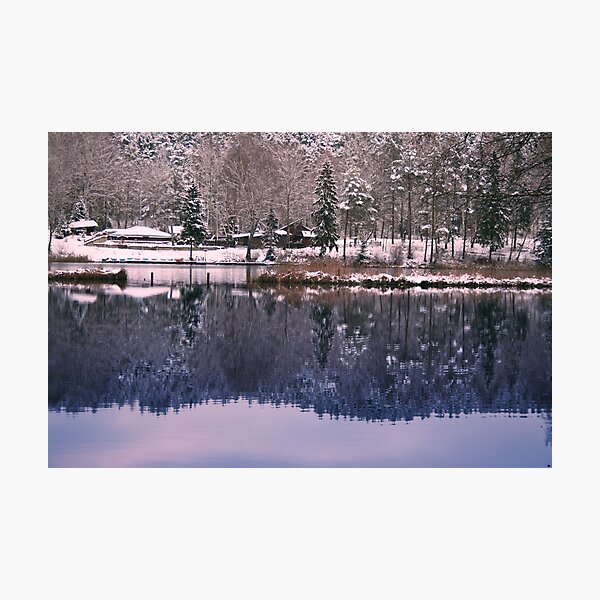 Silence in the winter lake Photographic Print